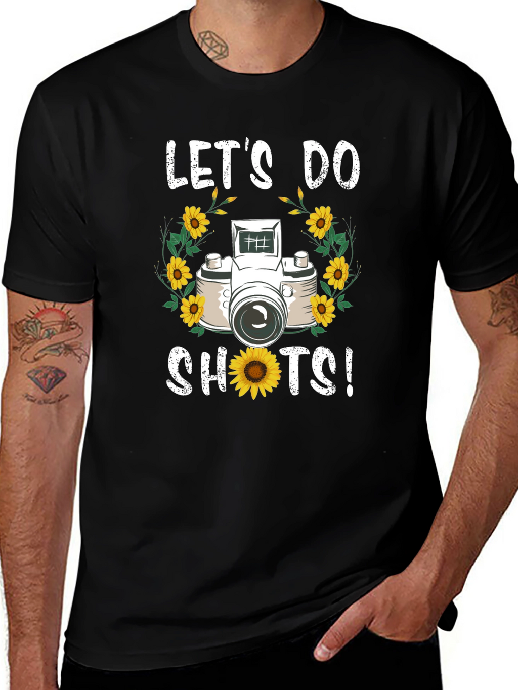 Lets Do Shots! Camera Graphic T-Shirt