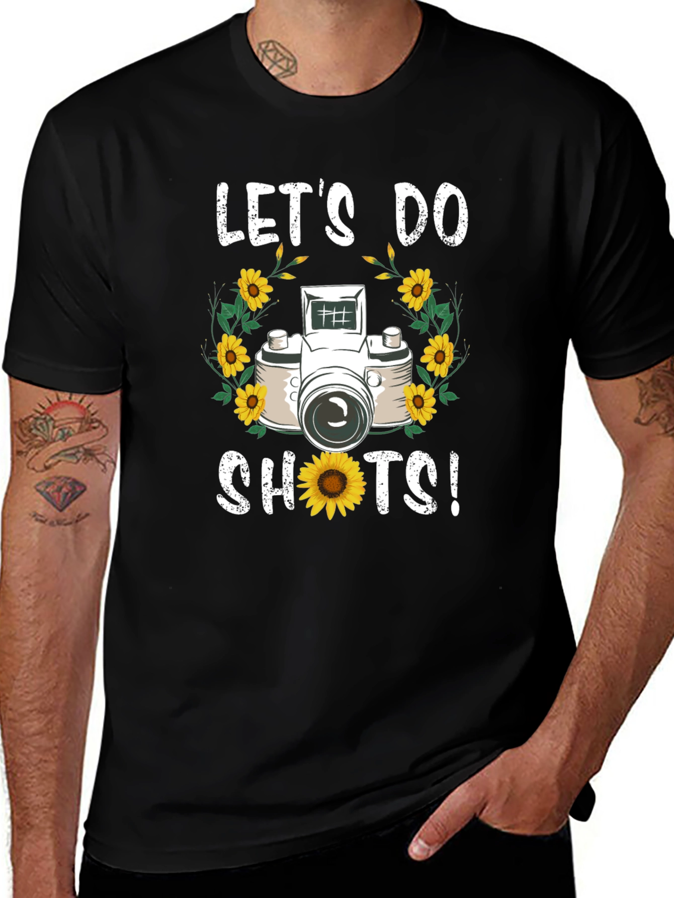 Lets Do Shots! Camera Graphic T-Shirt