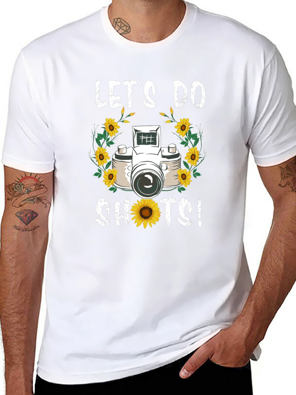 Lets Do Shots! Camera Graphic T-Shirt