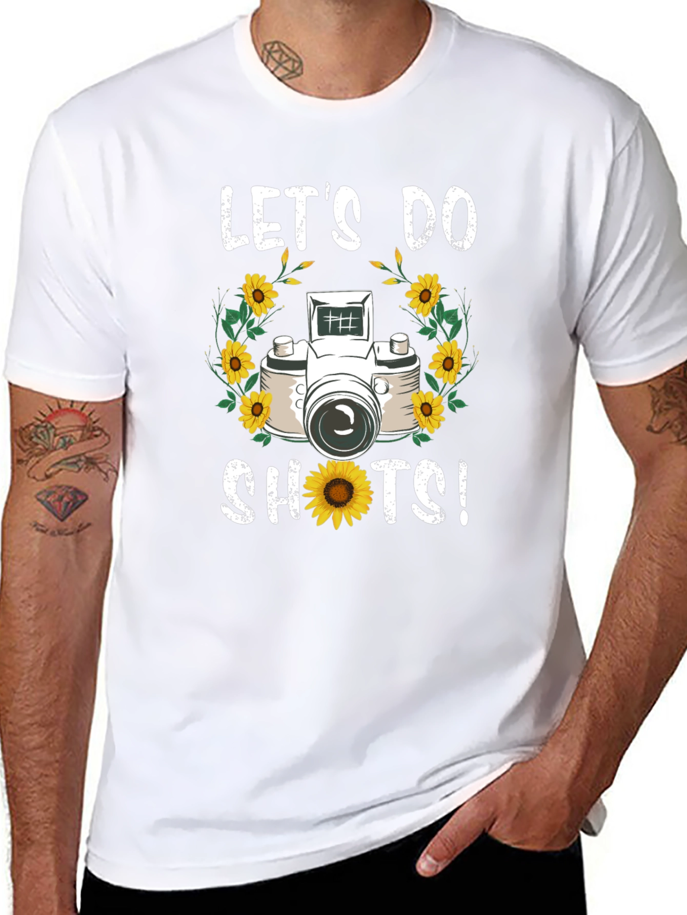 Lets Do Shots! Camera Graphic T-Shirt