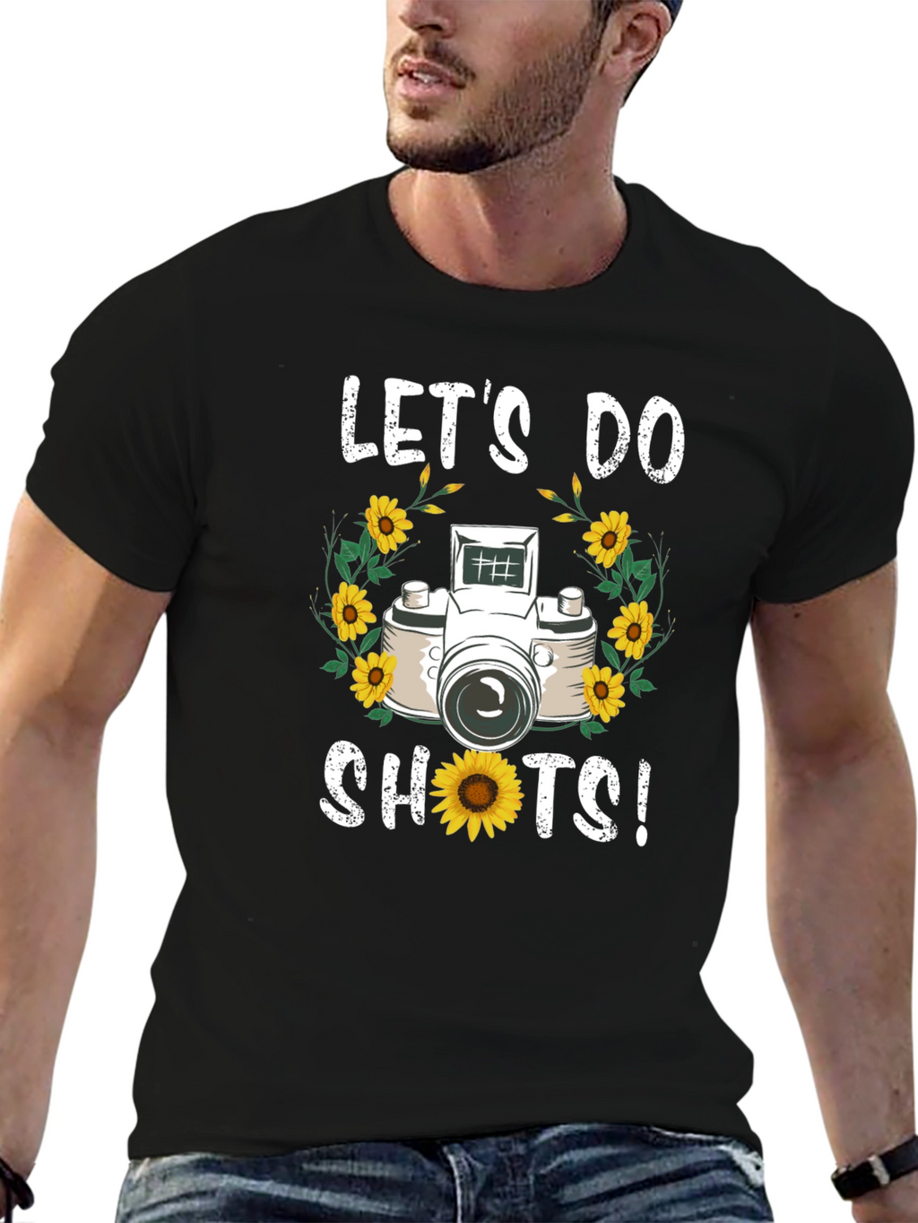 Lets Do Shots! Camera Graphic T-Shirt
