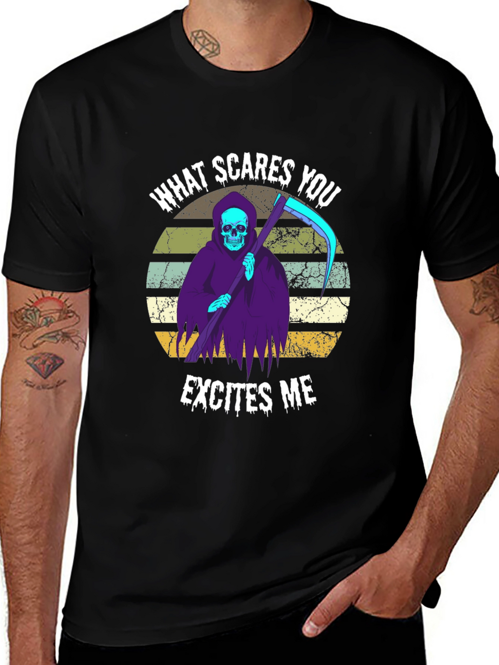 Grim Reaper T-Shirt: What Scares You Excites Me
