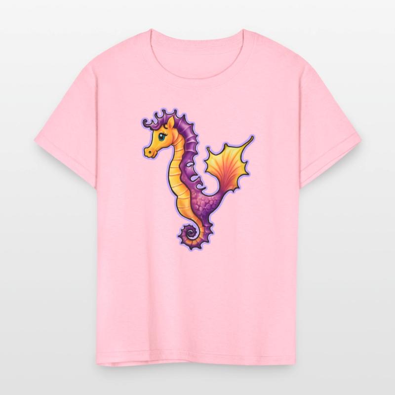 AI Airbrushed Seahorse Ocean Cartoon