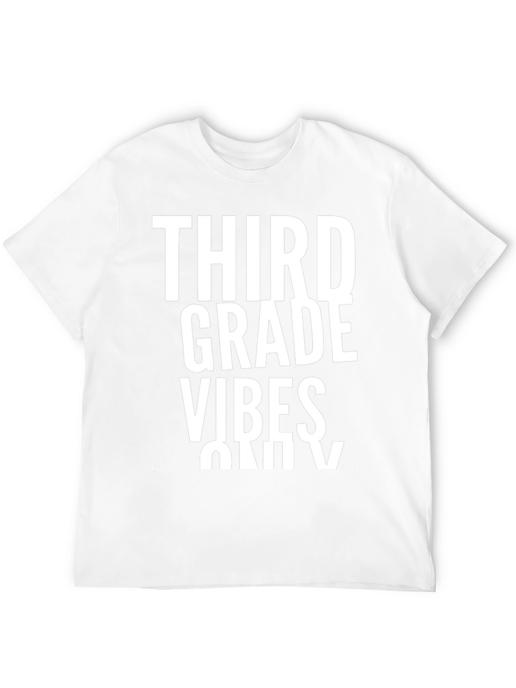 Third Grade Vibes Only Black T-Shirt