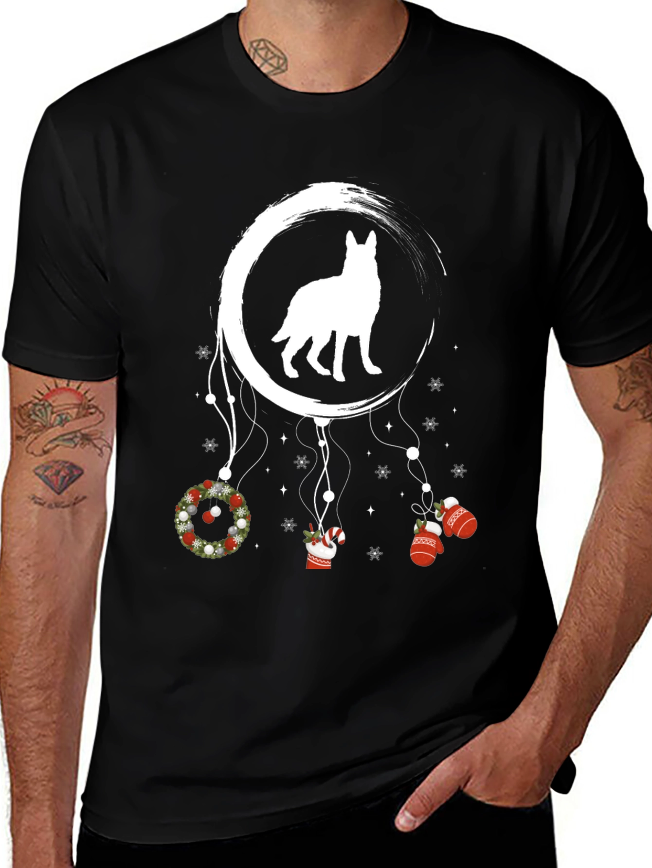 Dog Dreamcatcher Christmas T-Shirt