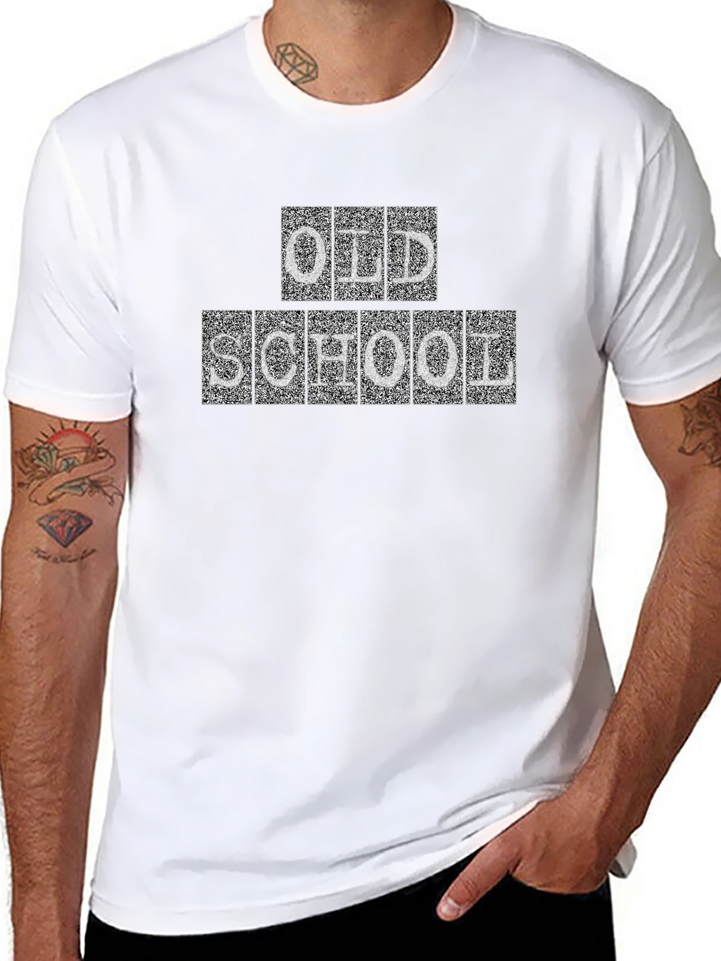 Old School Graphic Tee - Retro Style Black T-Shirt