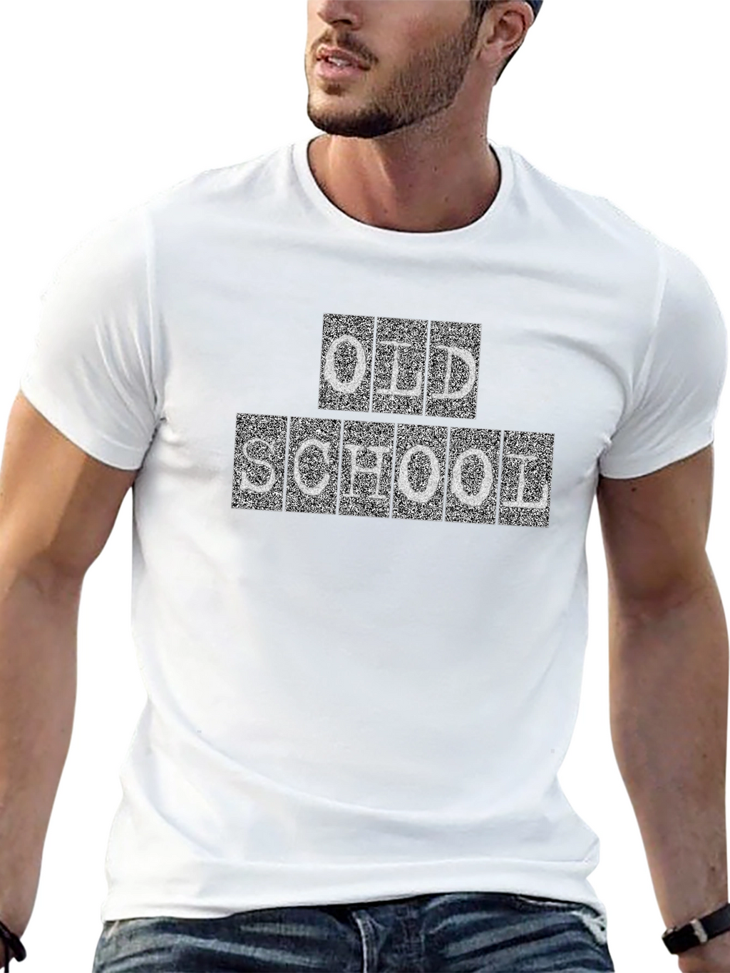 Old School Graphic Tee - Retro Style Black T-Shirt