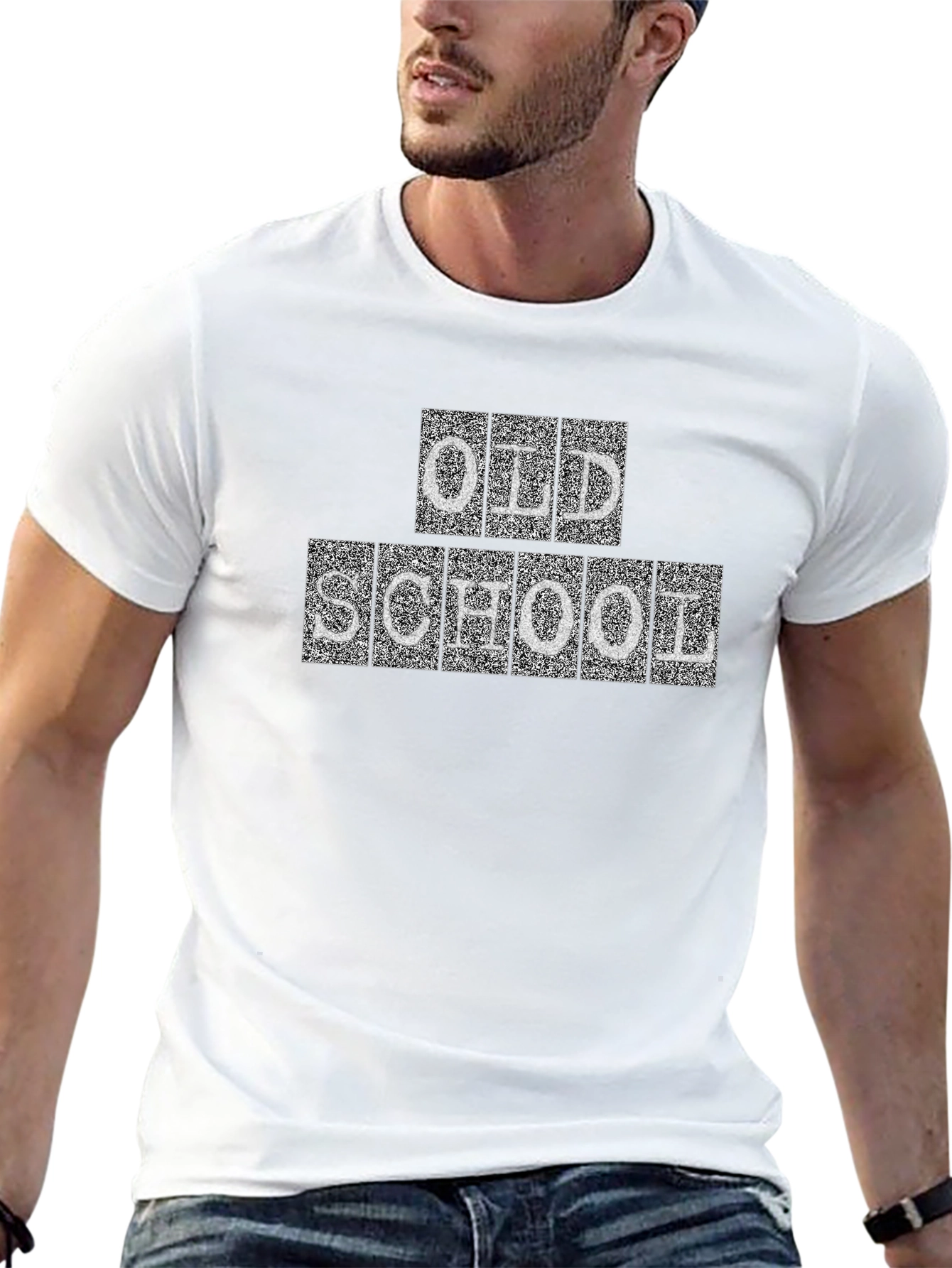 Old School Graphic Tee - Retro Style Black T-Shirt