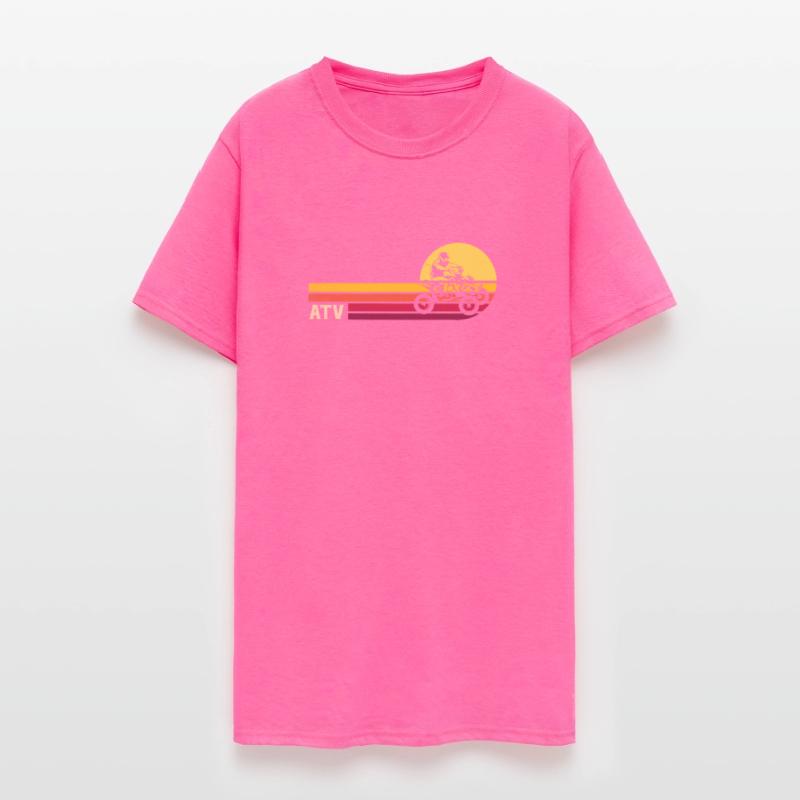 all terrain vehicles retro sunset artistic art wor