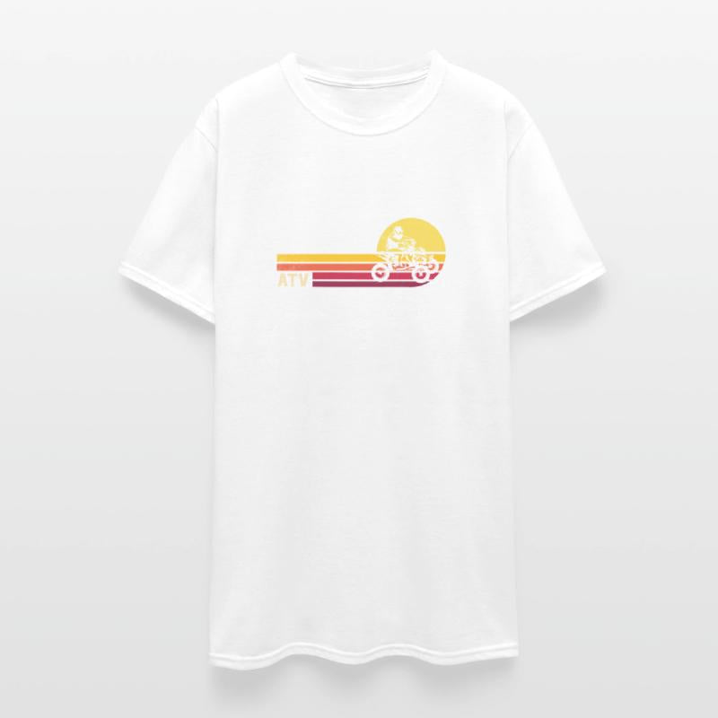 all terrain vehicles retro sunset artistic art wor