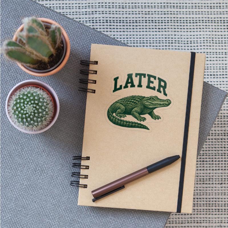 Alligator with Latter Text Illustration