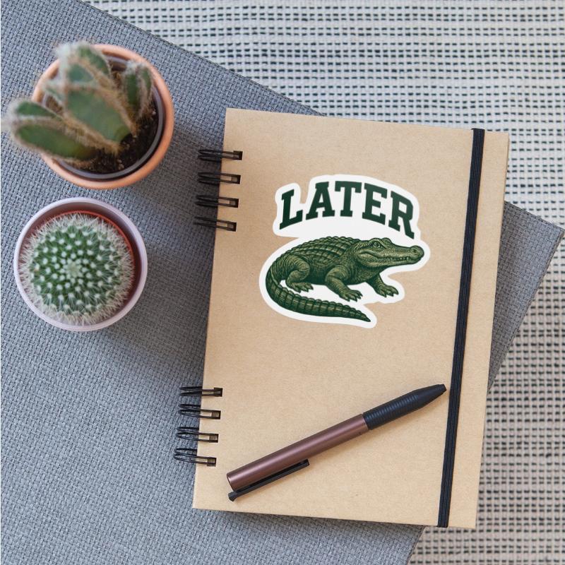 Alligator with Latter Text Illustration