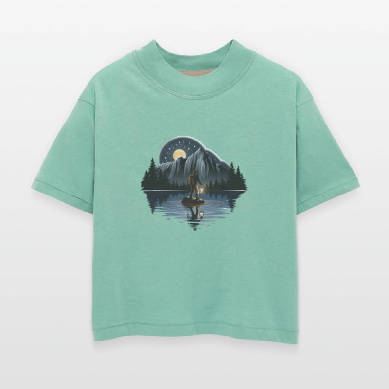 an explorer standing on a rock with a tent