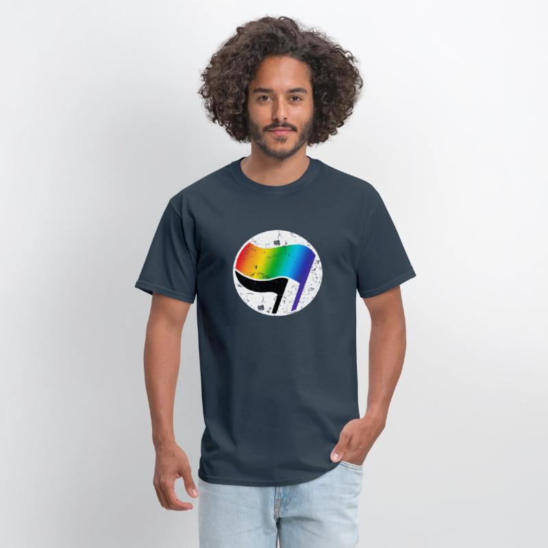 Antifa LGBT logo grunge