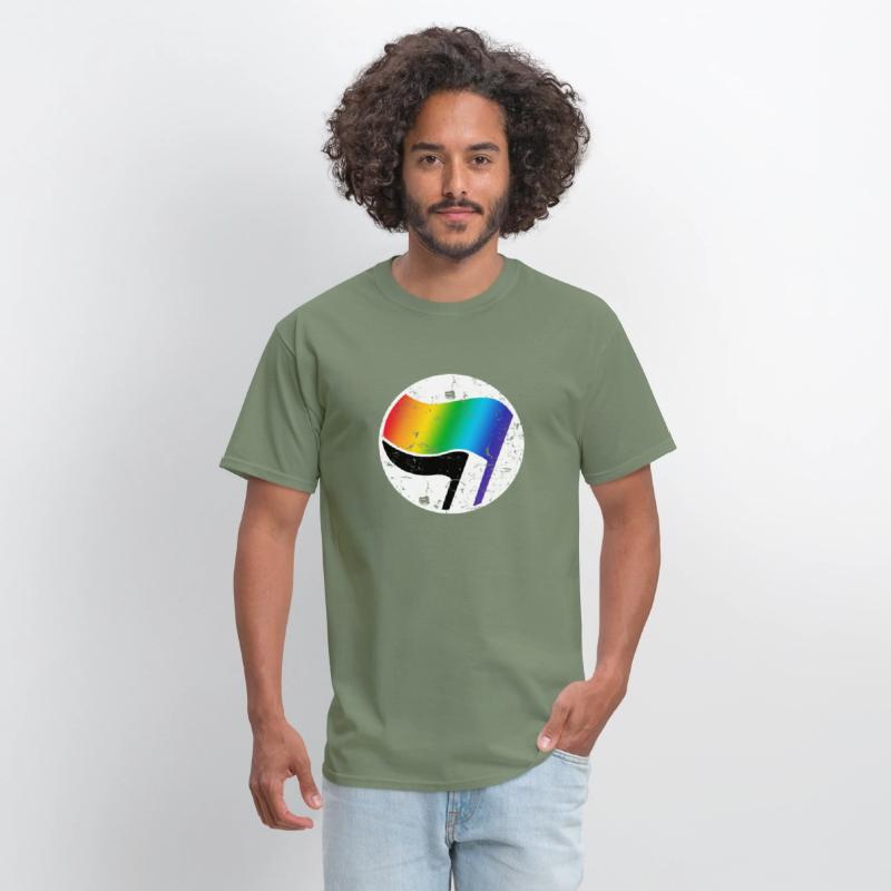 Antifa LGBT logo grunge