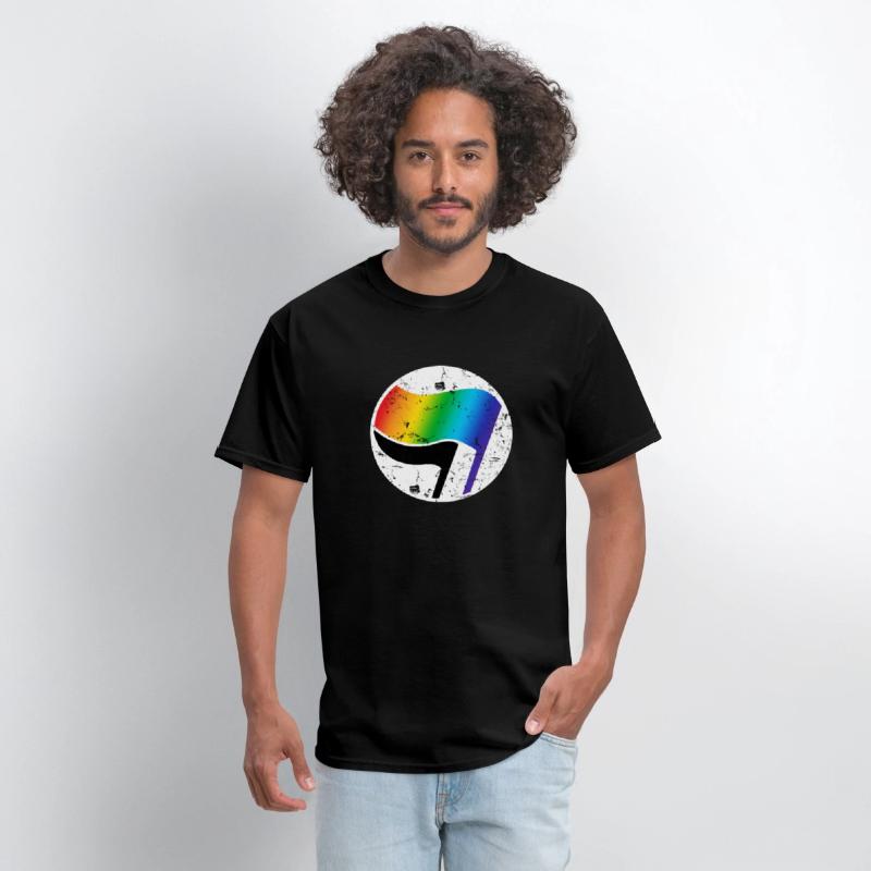 Antifa LGBT logo grunge