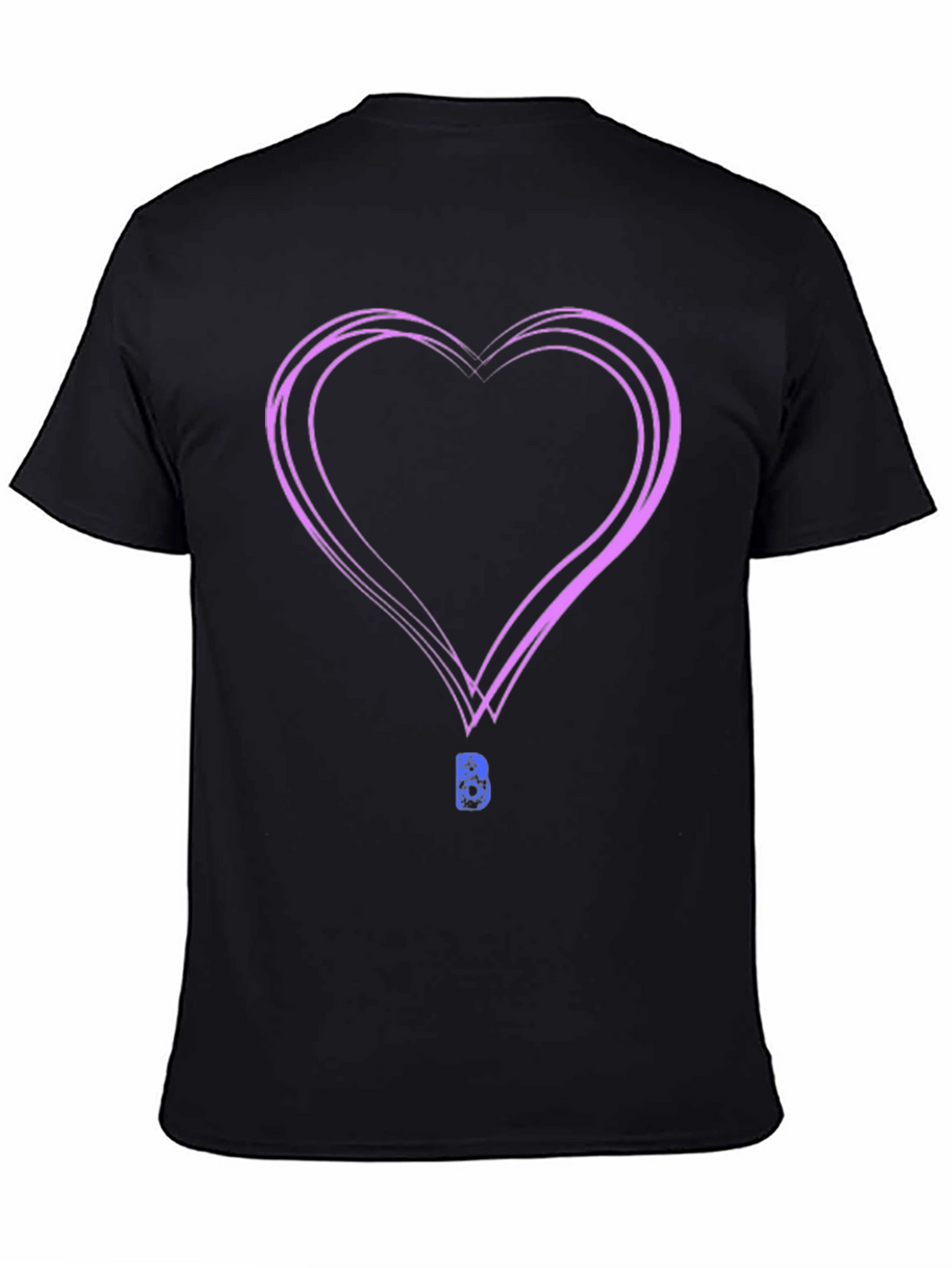 Heart Graphic Black T-Shirt