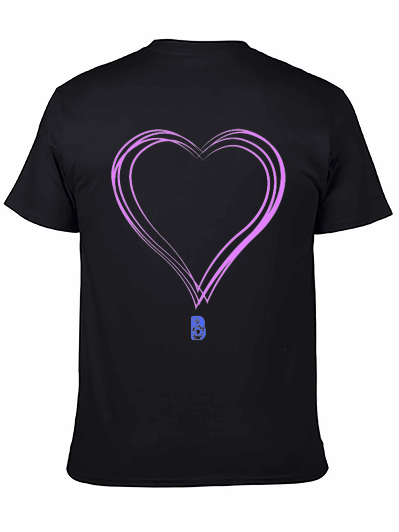 Heart Graphic Black T-Shirt