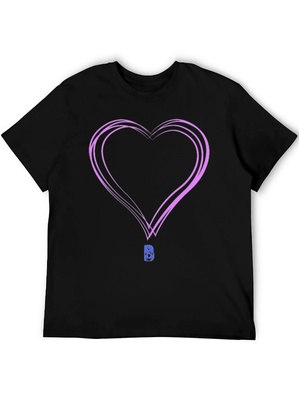 Heart Graphic Black T-Shirt