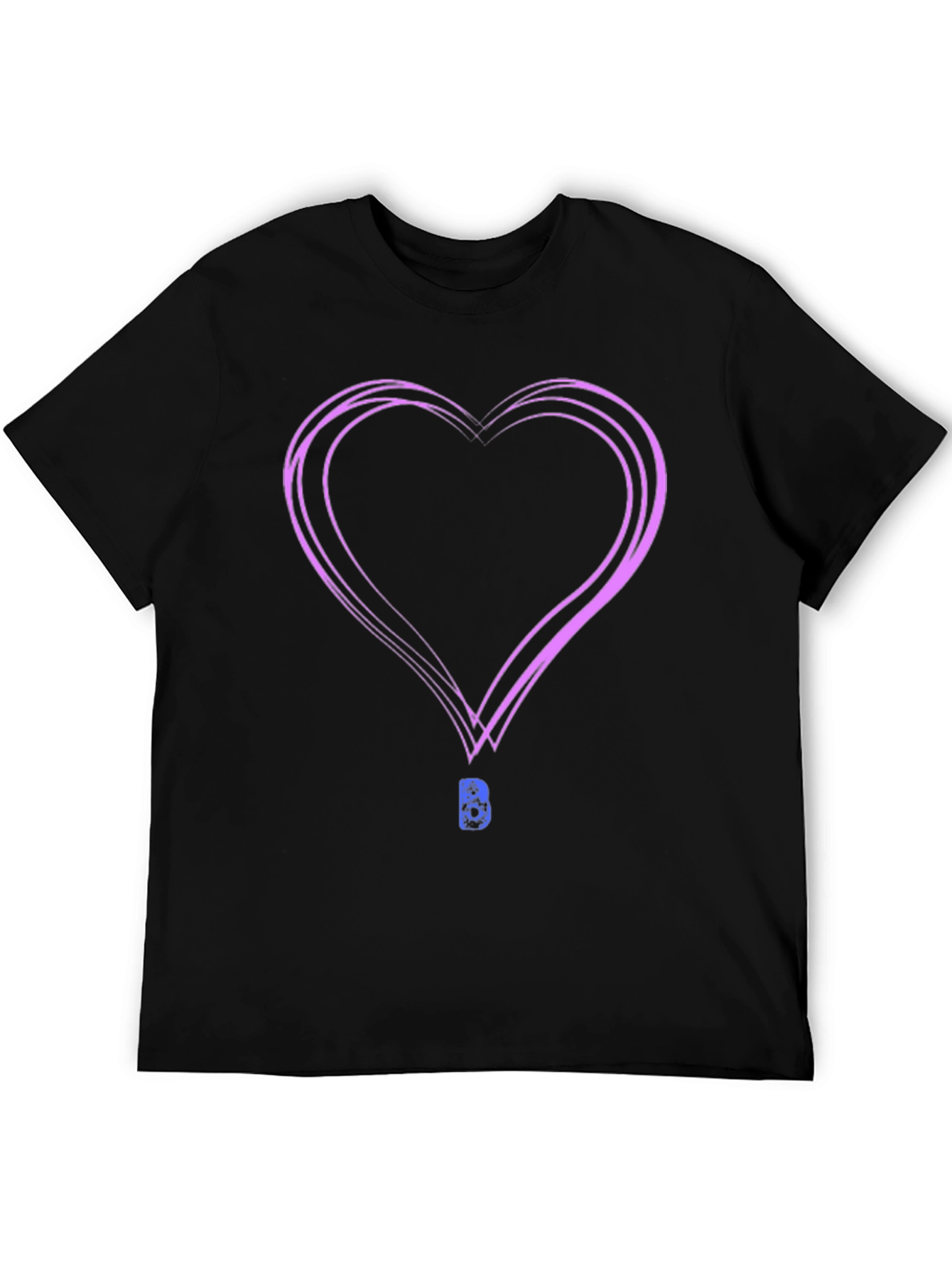 Heart Graphic Black T-Shirt