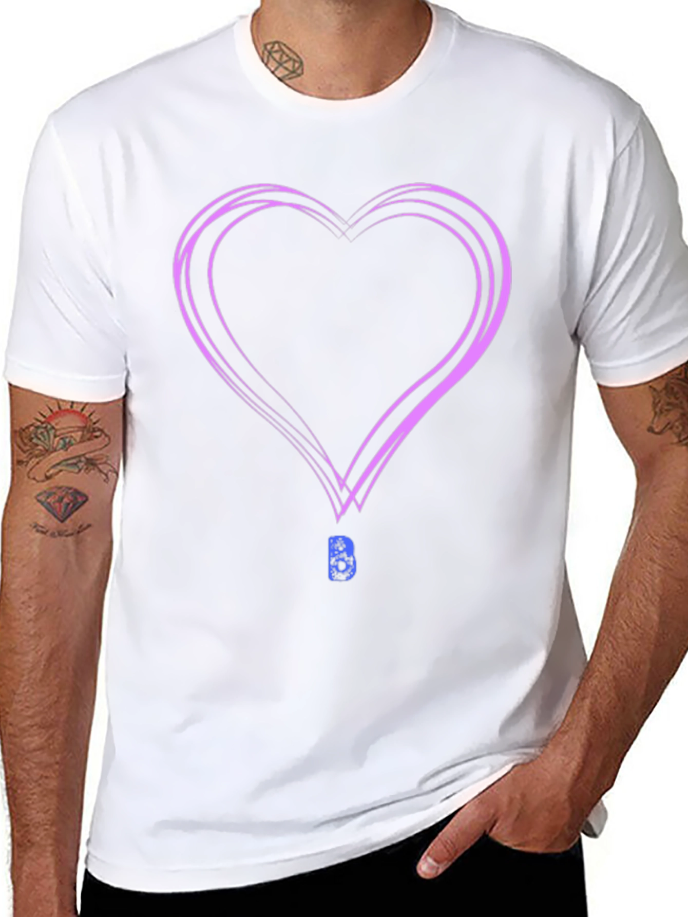 Heart Graphic Black T-Shirt