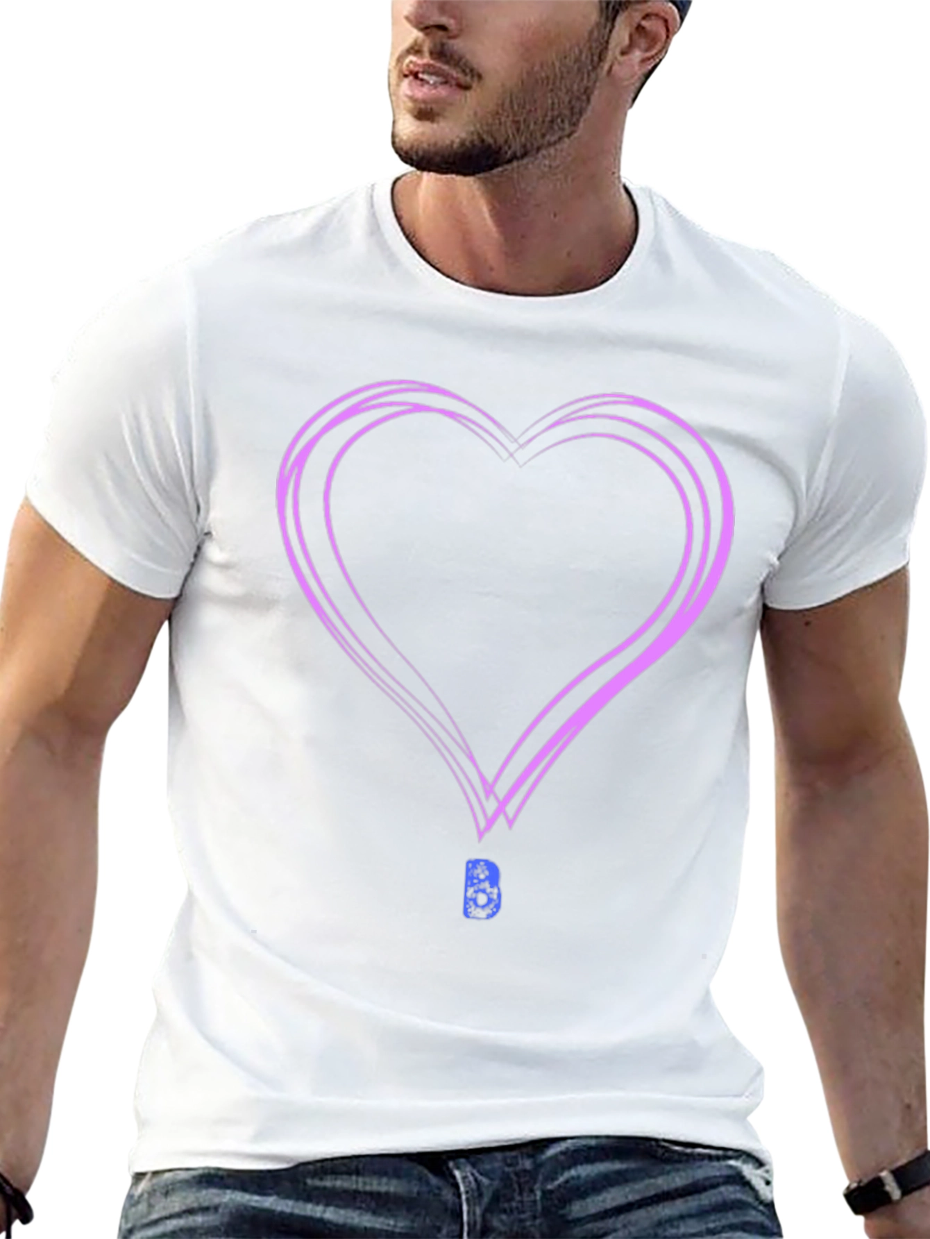 Heart Graphic Black T-Shirt