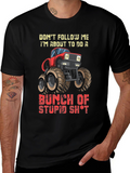 Dont Follow Me Monster Truck Graphic T-Shirt