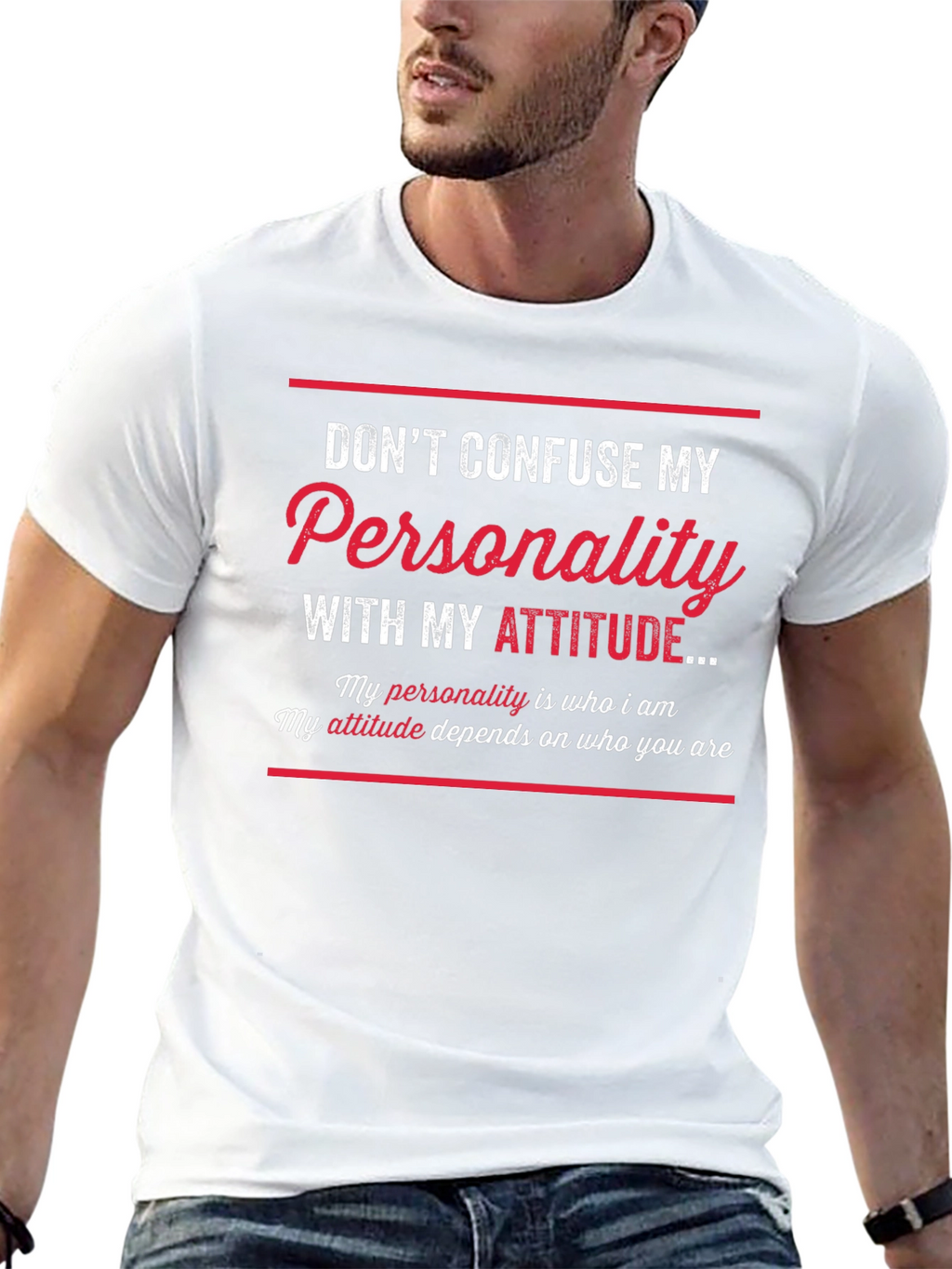 Sarcastic Graphic Tee: Dont Confuse My Personality!
