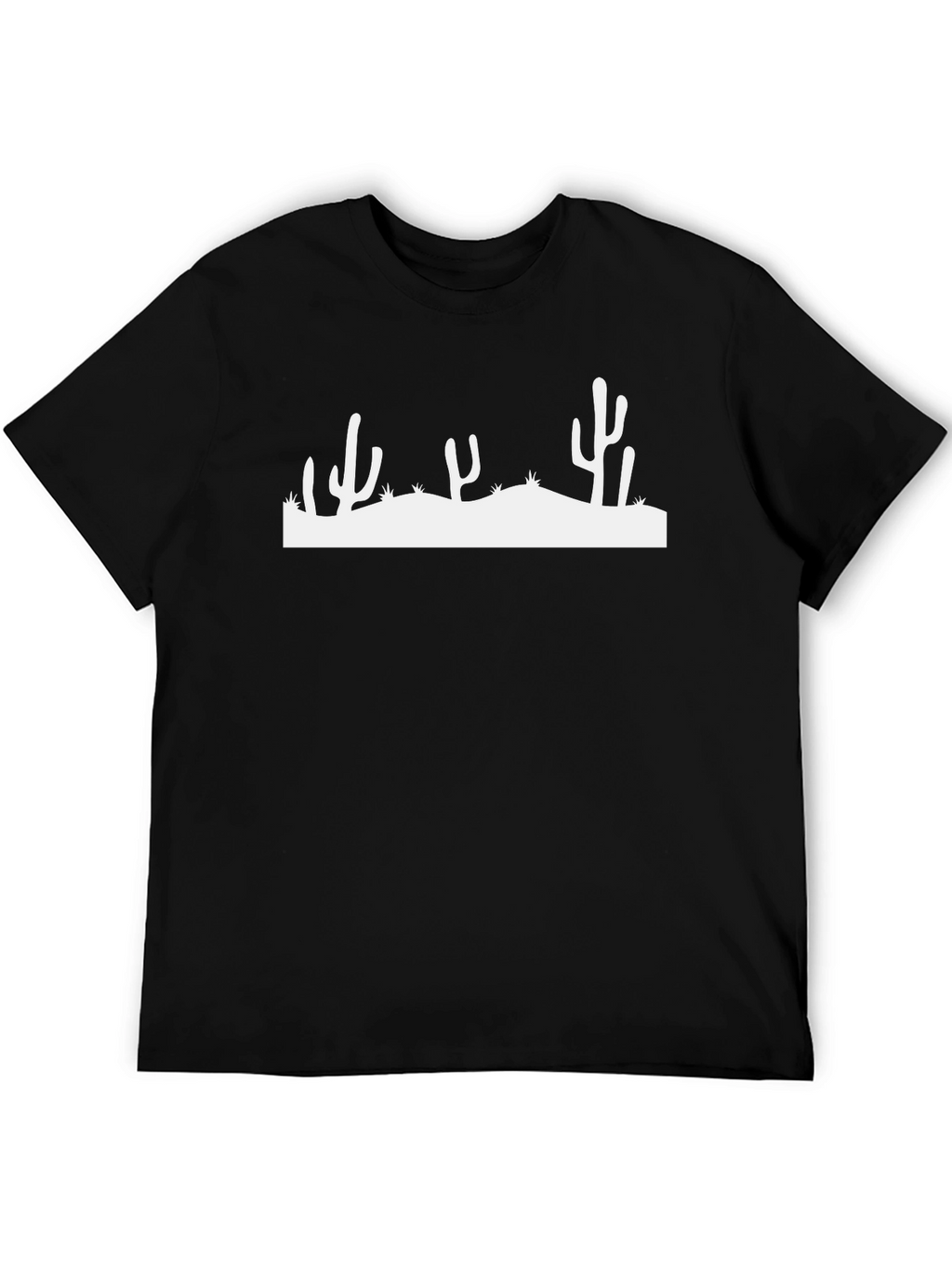 Cactus Silhouette Graphic T-Shirt - Black
