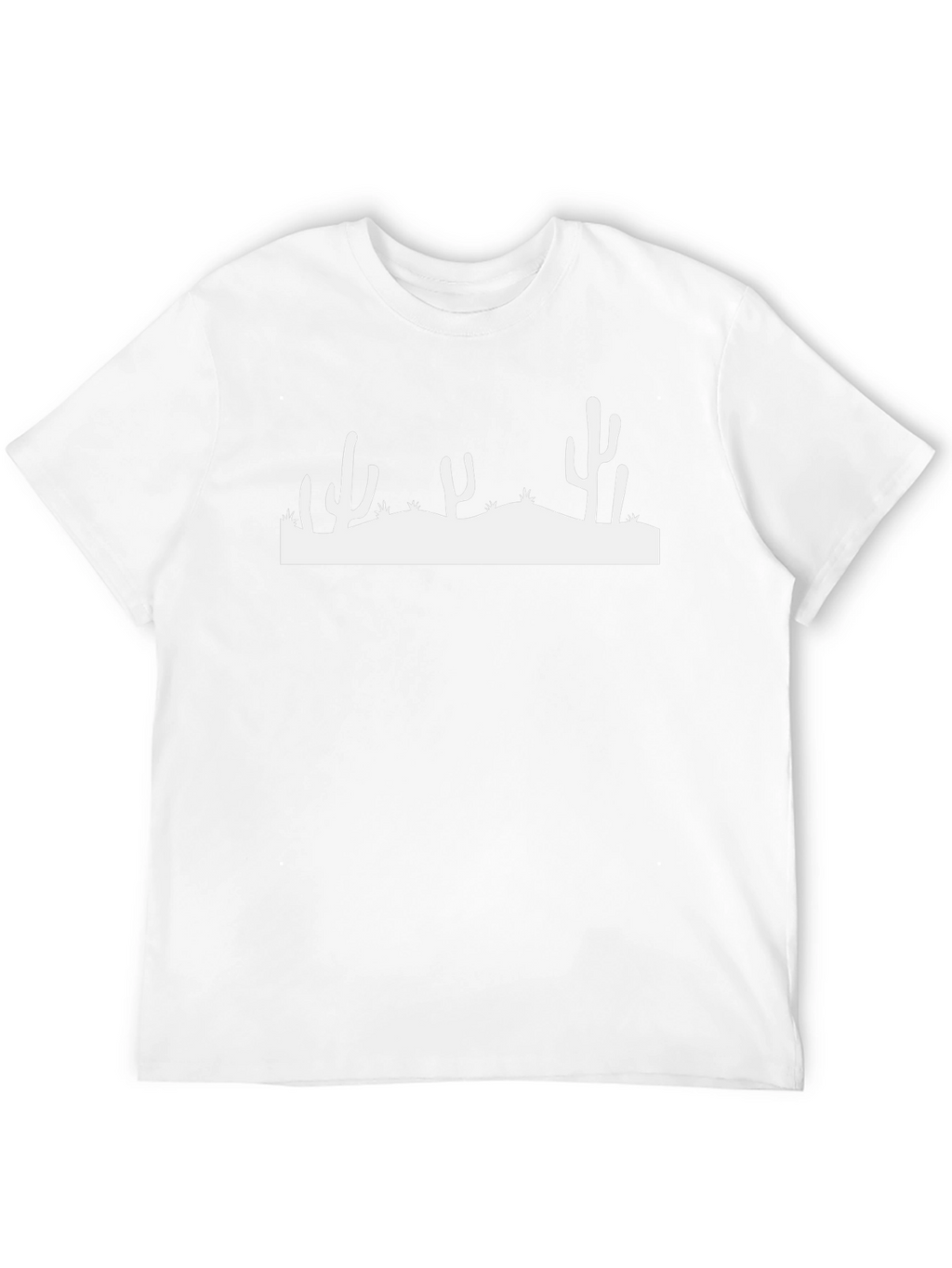 Cactus Silhouette Graphic T-Shirt - Black