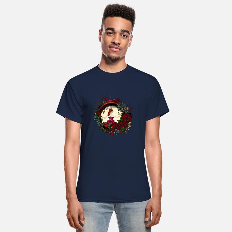 Art Nouveau princess in the rose garden