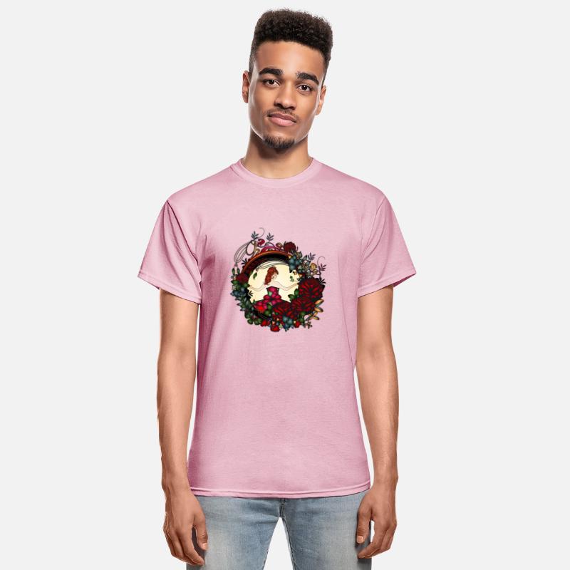 Art Nouveau princess in the rose garden