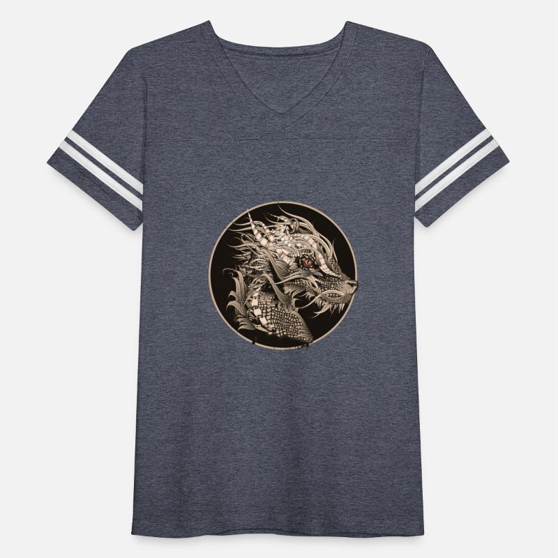 artfully designed mystical dragon head patch