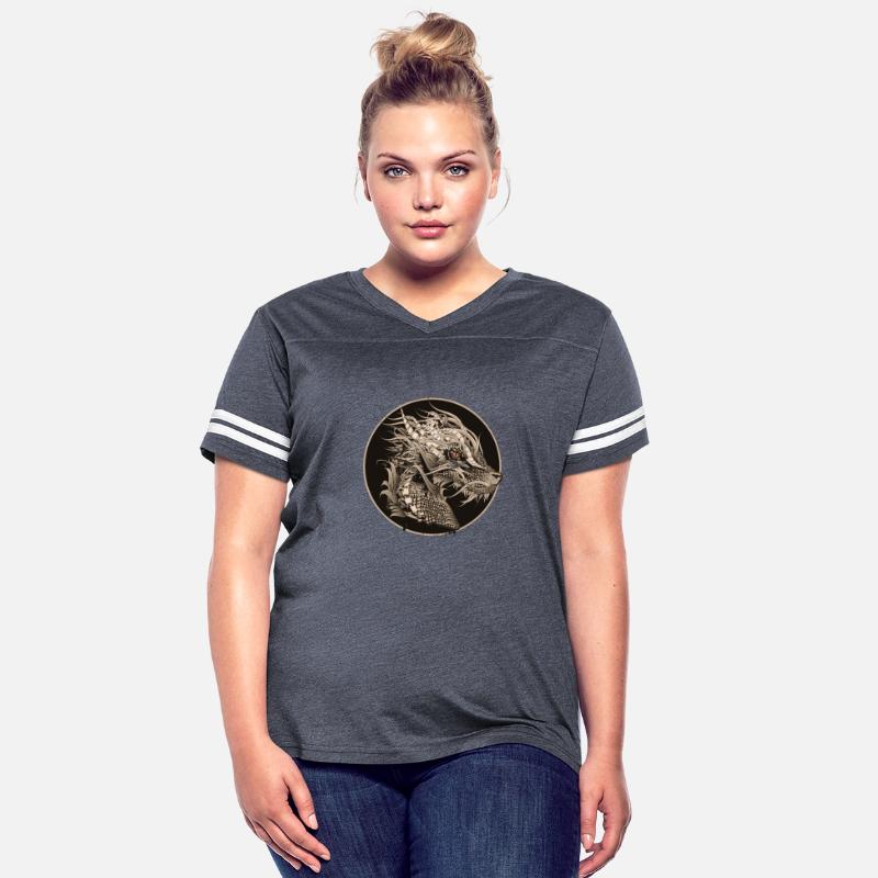 artfully designed mystical dragon head patch