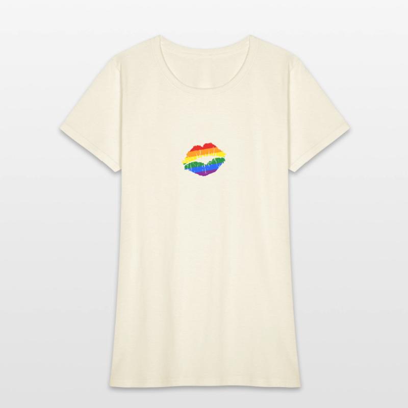 Artistic Gay Pride Rainbow Flag LGBTQ Lips