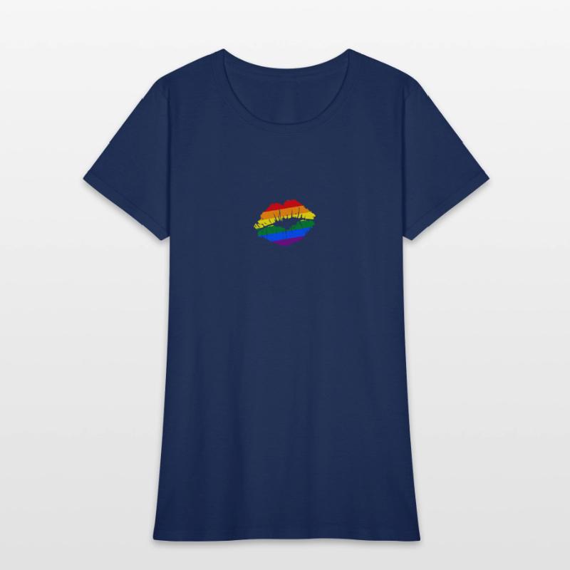 Artistic Gay Pride Rainbow Flag LGBTQ Lips