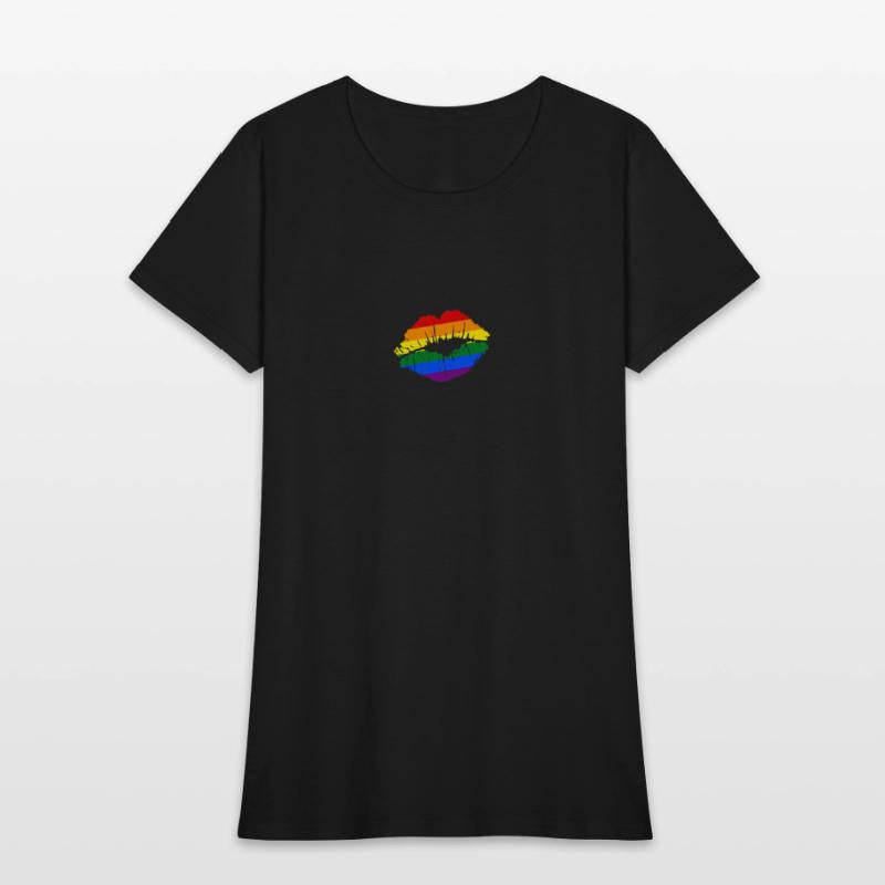 Artistic Gay Pride Rainbow Flag LGBTQ Lips