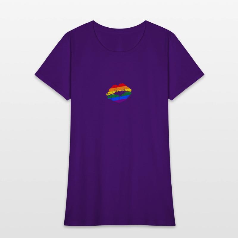 Artistic Gay Pride Rainbow Flag LGBTQ Lips