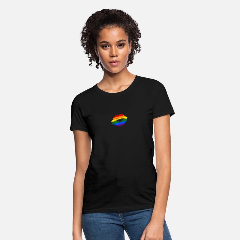 Artistic Gay Pride Rainbow Flag LGBTQ Lips