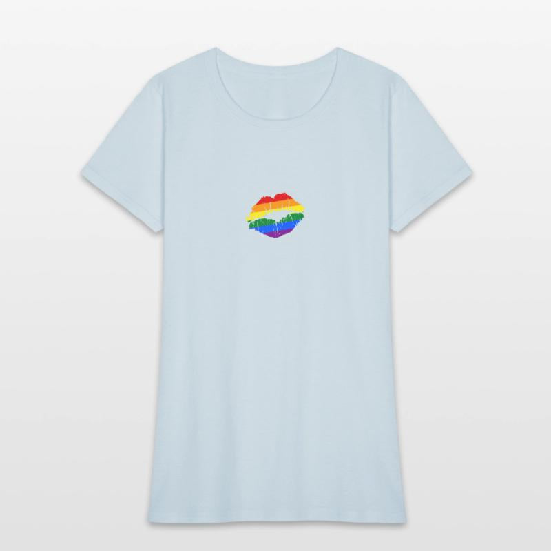 Artistic Gay Pride Rainbow Flag LGBTQ Lips