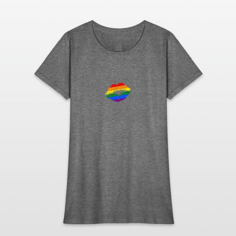 Artistic Gay Pride Rainbow Flag LGBTQ Lips