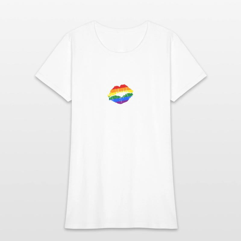 Artistic Gay Pride Rainbow Flag LGBTQ Lips