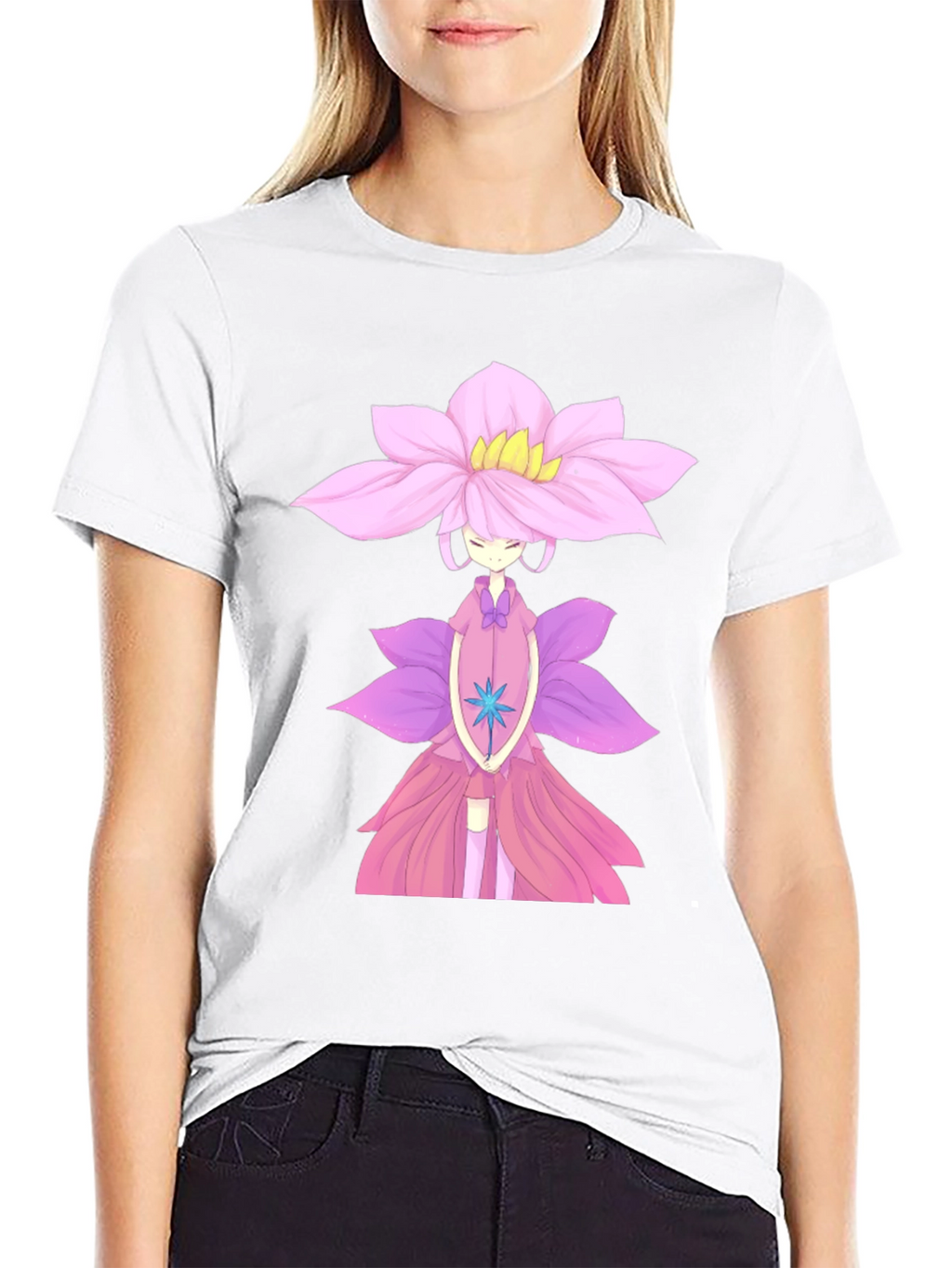Floral Anime T-Shirt