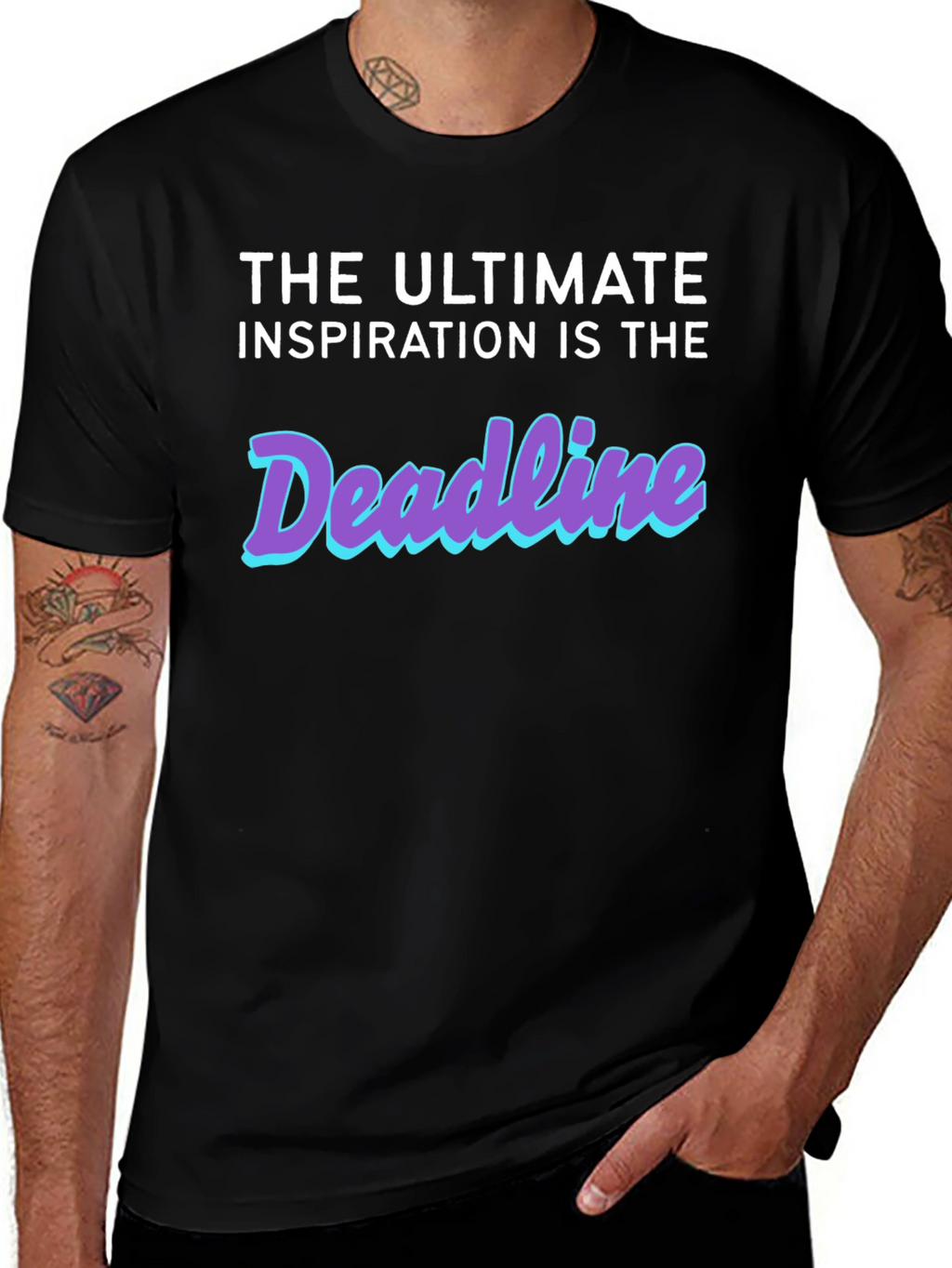 Deadline Inspiration Black Graphic Tee