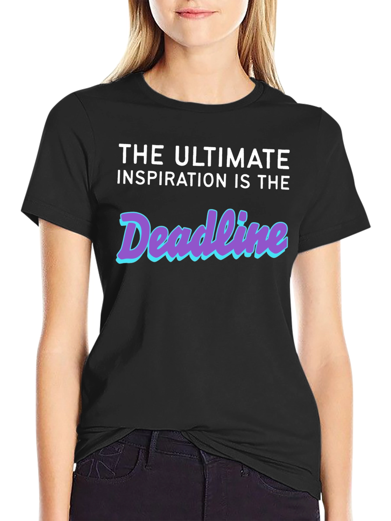 Deadline Inspiration Black Graphic Tee