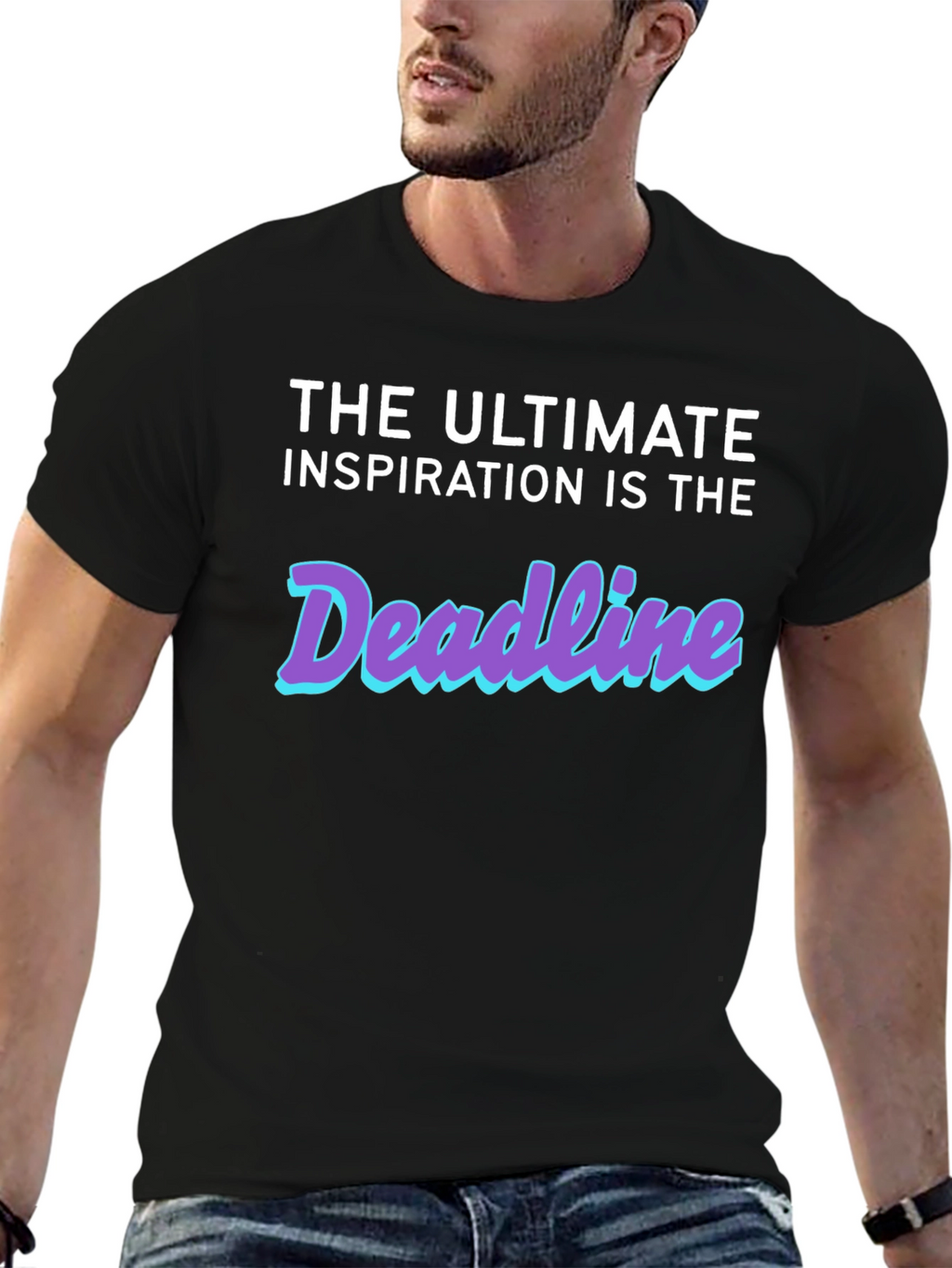 Deadline Inspiration Black Graphic Tee