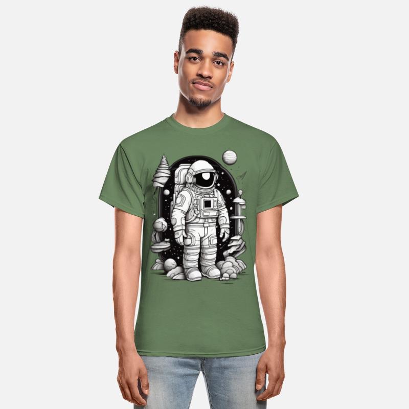 ASTRONAUT FLOATS AND SURROUNDED BY COSMIC WONDERS