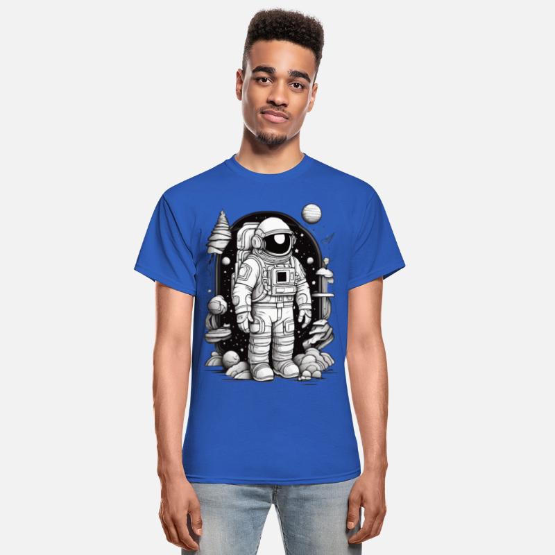 ASTRONAUT FLOATS AND SURROUNDED BY COSMIC WONDERS