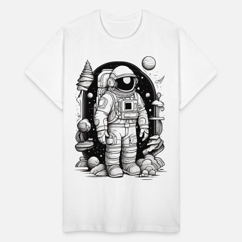 ASTRONAUT FLOATS AND SURROUNDED BY COSMIC WONDERS