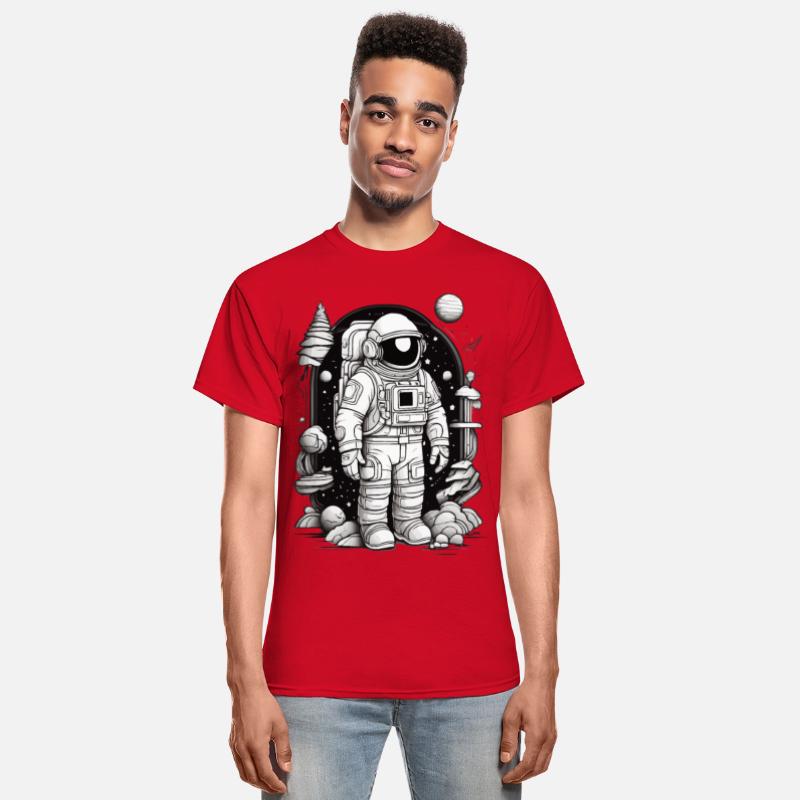 ASTRONAUT FLOATS AND SURROUNDED BY COSMIC WONDERS